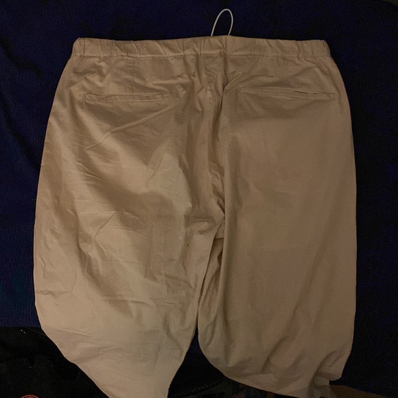 Large semi stretchy khaki pants. Beige type colour. Very stylish to go with fits - Picture 3 of 5
